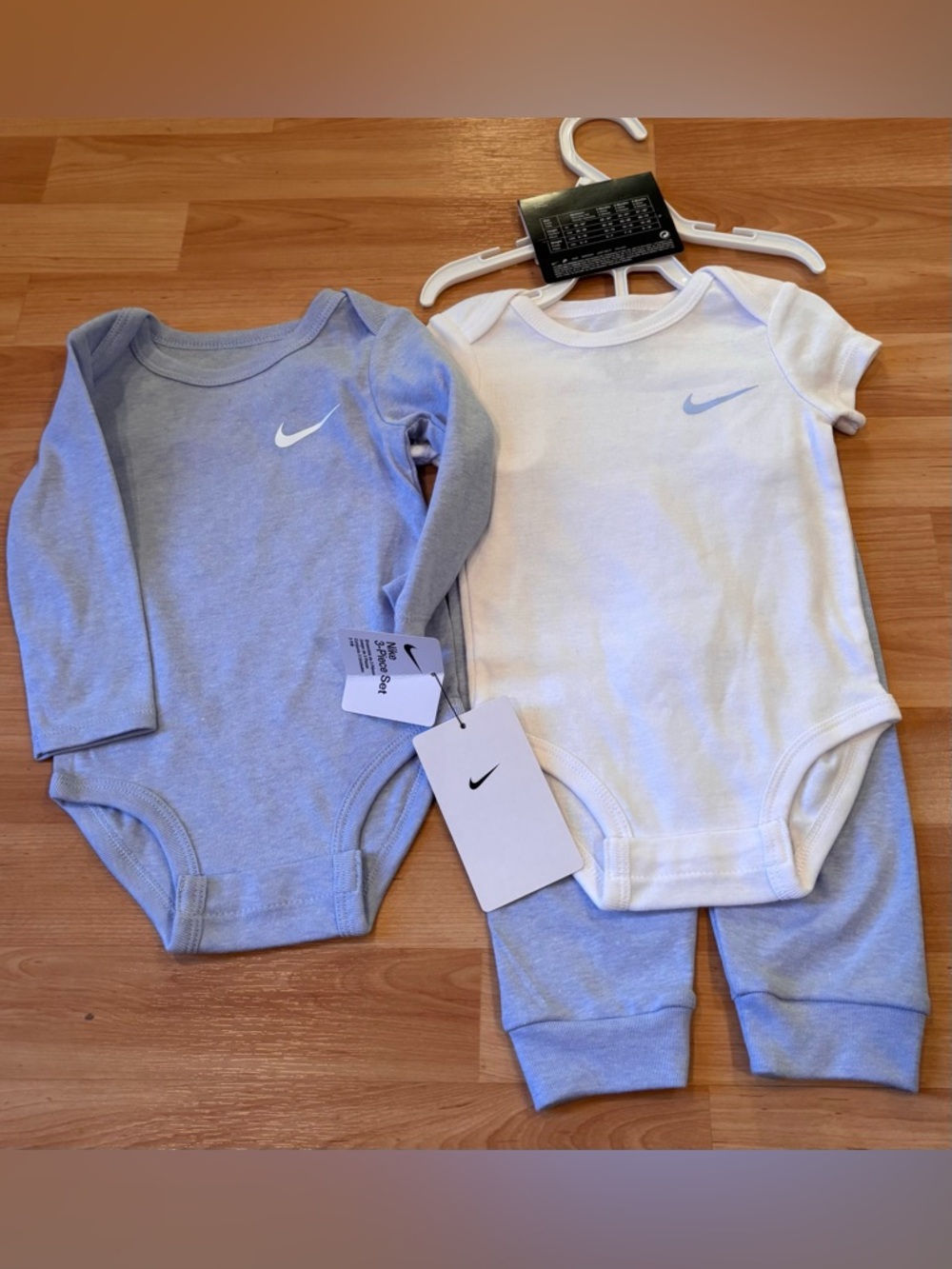 Nike 9 Month Light Blue 3 Piece Set